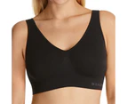 3 Pack Bonds Womens Seamless Wireless Wire Free Black Comfy Crop Bra WVLHY Bulk