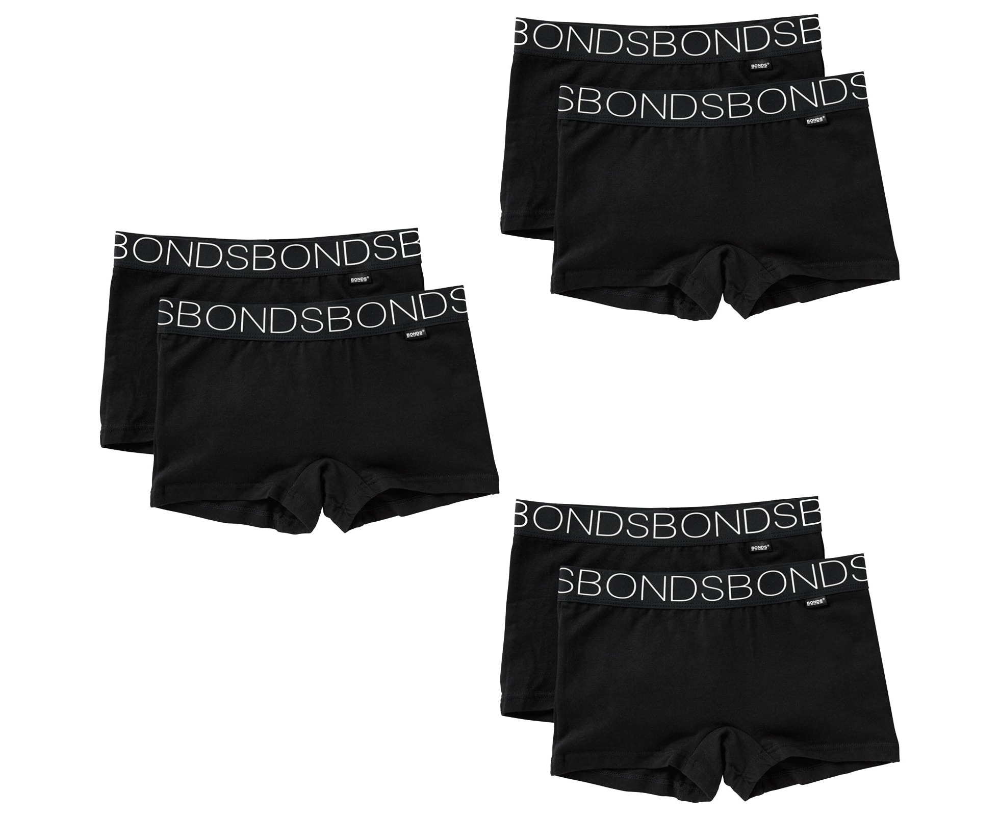 2 Pk bonds girls sports undies underwear stretchies shortie undergarment  shorts uxvd2a