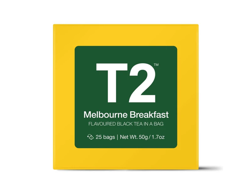 T2 Teabags - Melbourne Breakfast Bio Tbag 25pk Y/B