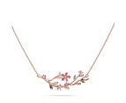 Petalia Pink Necklace Featured SWAROVSKI Crystals in Rose Gold