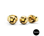 Boxed 3 Pairs Ball Stud Earrings Set Gold