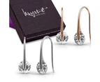 Boxed 2 Pairs Crystal Earrings Set Embellished with SWAROVSKI® crystals