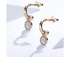 Boxed Round Bezel Drop Earrings Set Embellished with SWAROVSKI® crystals