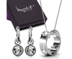 Boxed Necklace and Earrings Set Embellished with SWAROVSKI® crystals