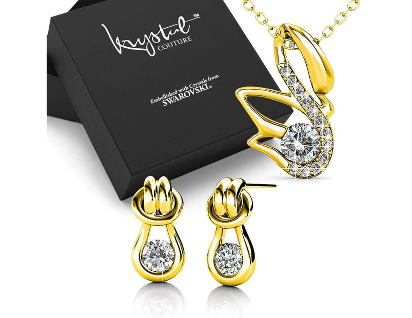 Boxed Necklace And Earrings Set Embellished with Swarovski crystals