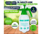 Garden Greens 2L Pressure Sprayer Easy Pump Adjustable Nozzle Garden Plants - White