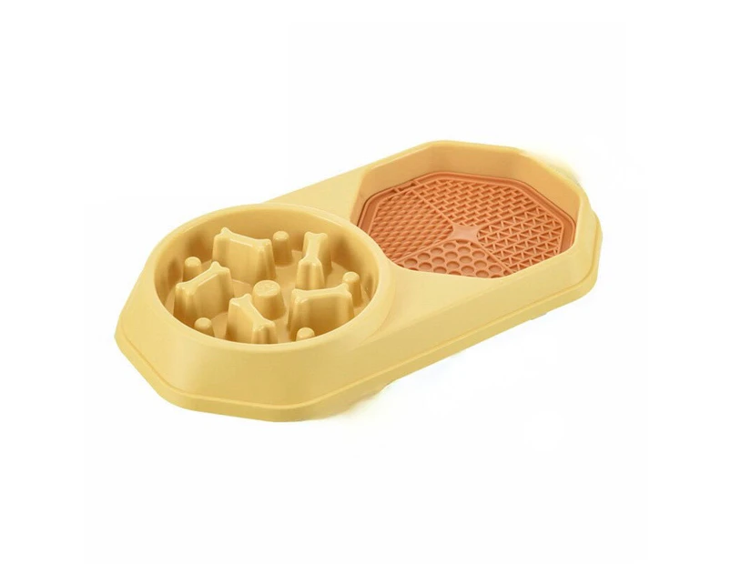Double Dog Slow Feeder Bowls Yellow - Yellow