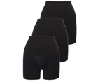 Tummy Control Shaping Shorts - 3 Pack - Black