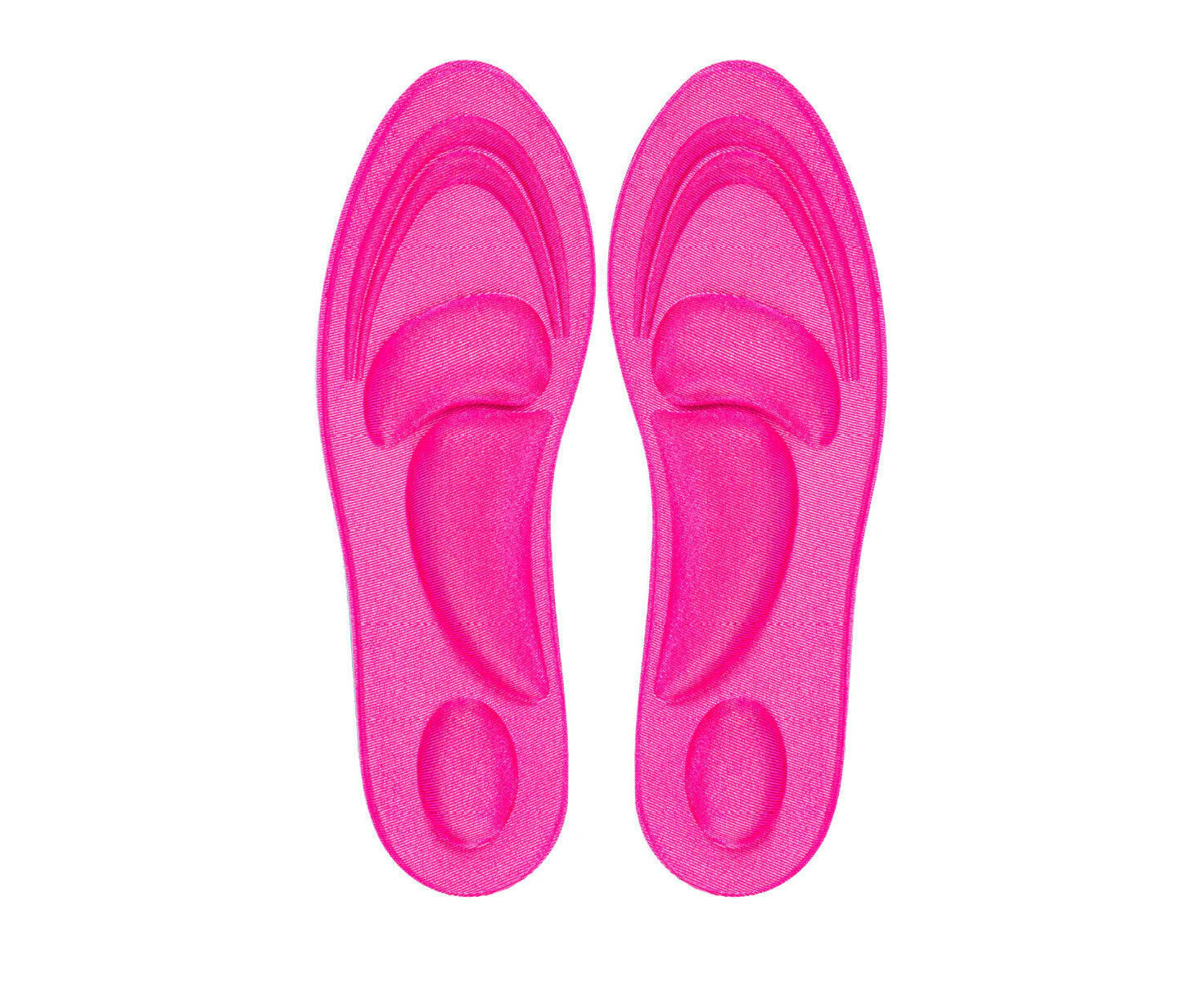 1st Care 2 Pairs Insoles Ladies Triple Action Support Shock Absorbing Flexible - Pink