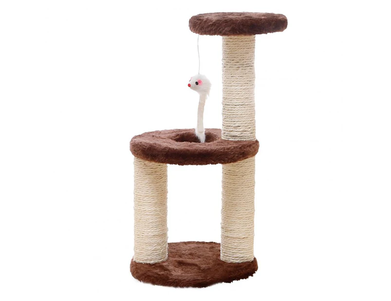 Three Layers Cat Climbing Post Brown - Brown