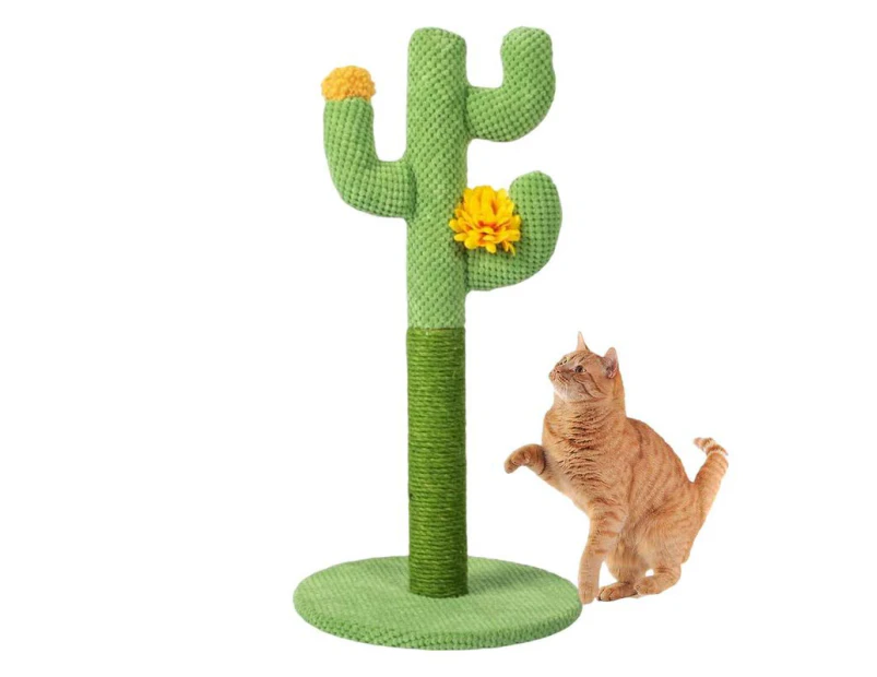 Tall Green Cactus Cat Scratcher Tree