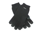 Dents Mens Pure Merino Wool Touchscreen Gloves - Black