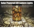 LED Solar Lights Garden Outdoor (Sydney Stock) LED Lantern Retro Metal Decor Lights Hollow Out Leaf Waterproof