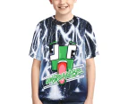 Child Kids Boys Girls Unspeakable Pattern Floral Cartoon Theme T-shirt Short Sleeve Tee Shirt Tops Blouse - E