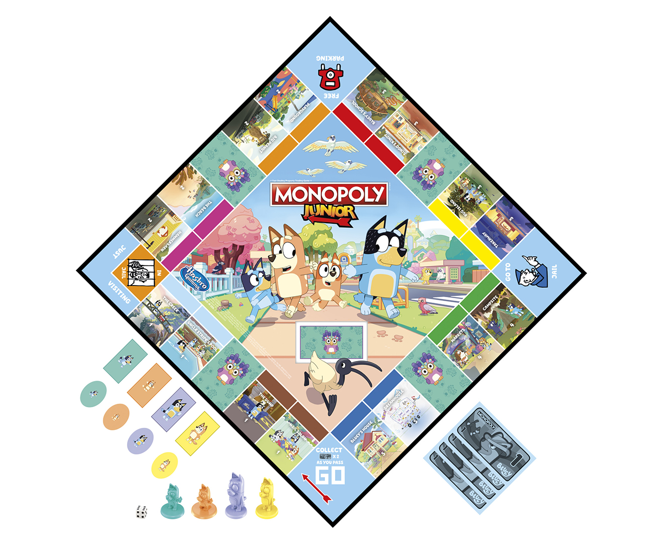 Hasbro Gaming Monopoly Junior: Trucks Edition Board Game, Monopoly Game for  Kids Ages 5+, Kids Board Games for 2-4 Players, Kids Games, Kids Gifts