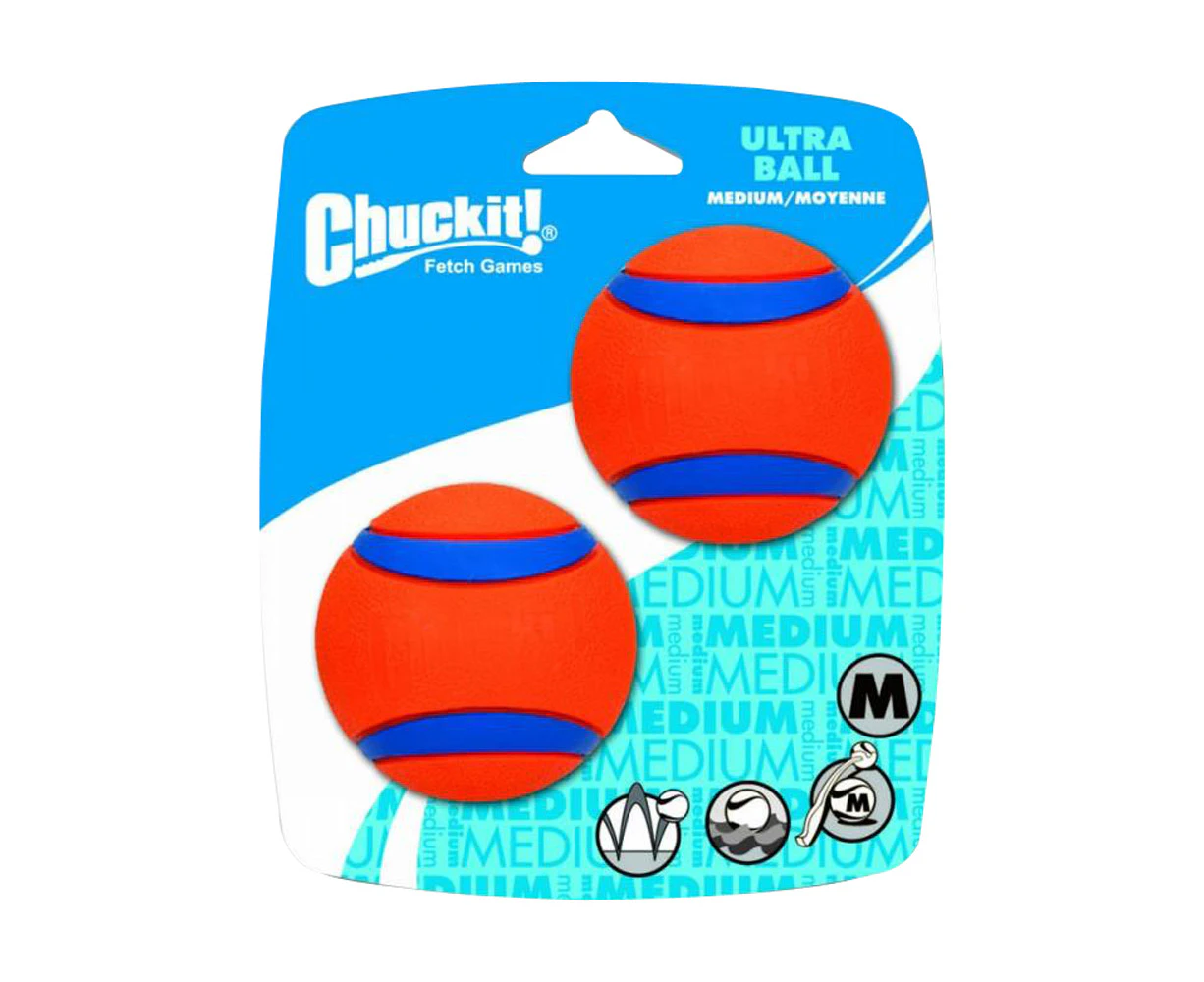 Ultra Medium Chuck It Dog & Puppy Ball 2 Pack - 6cm (ChuckIt)