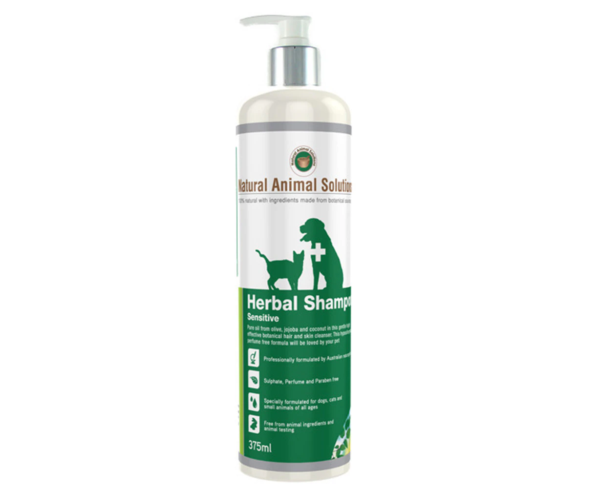 Natural Animal Solutions Herbal Shampoo for Cats & Dogs with Sensitive Skin 375ml