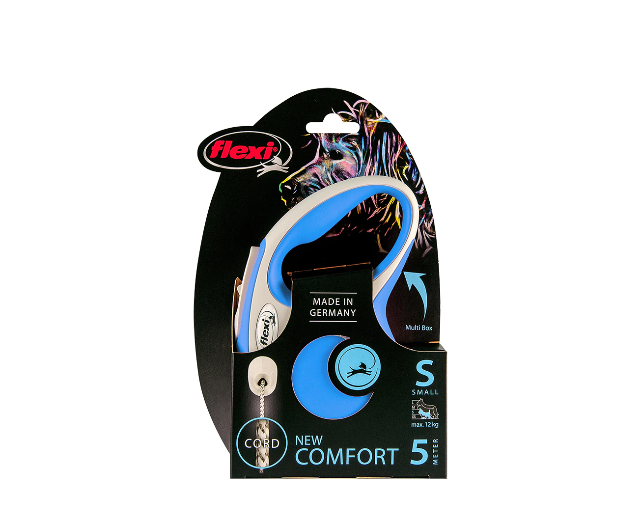 Flexi Comfort Cord For Dogs Retractable Lead Blue Small 5m