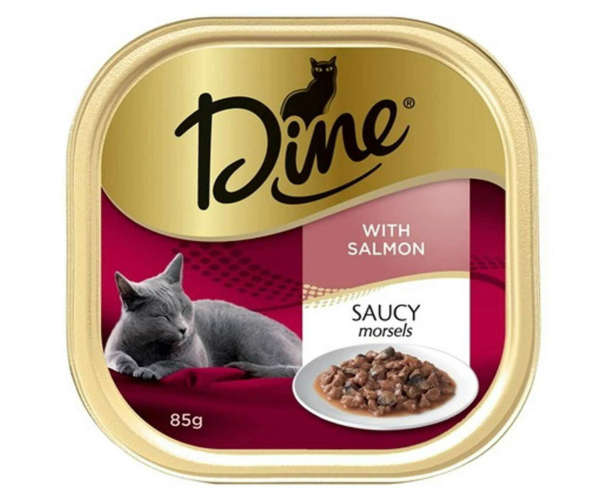 Dine Saucy Morsels with Salmon Cat Food 7 x 85g