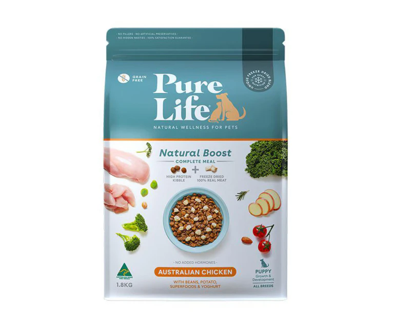 Pure Life Puppy Natural Boost Dry Dog Food Chicken 1.8kg