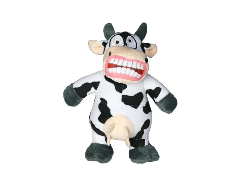 Tuffy Mighty Toy Jr Angry Animals Mad Cow Dog Squeaker Toy