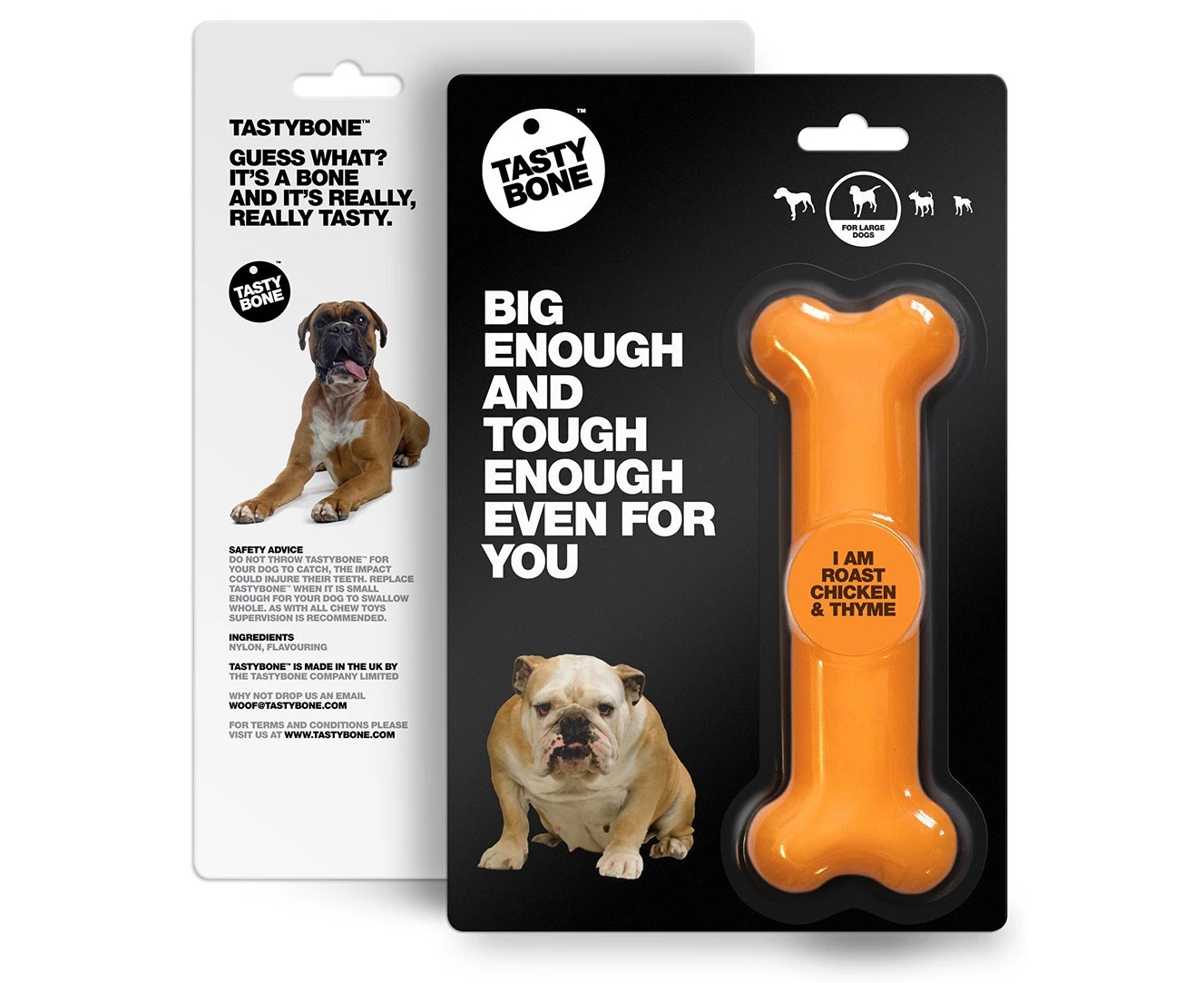 Tasty Bone Nylon Roast Chicken & Thyme Dental Care Dog Chew Large