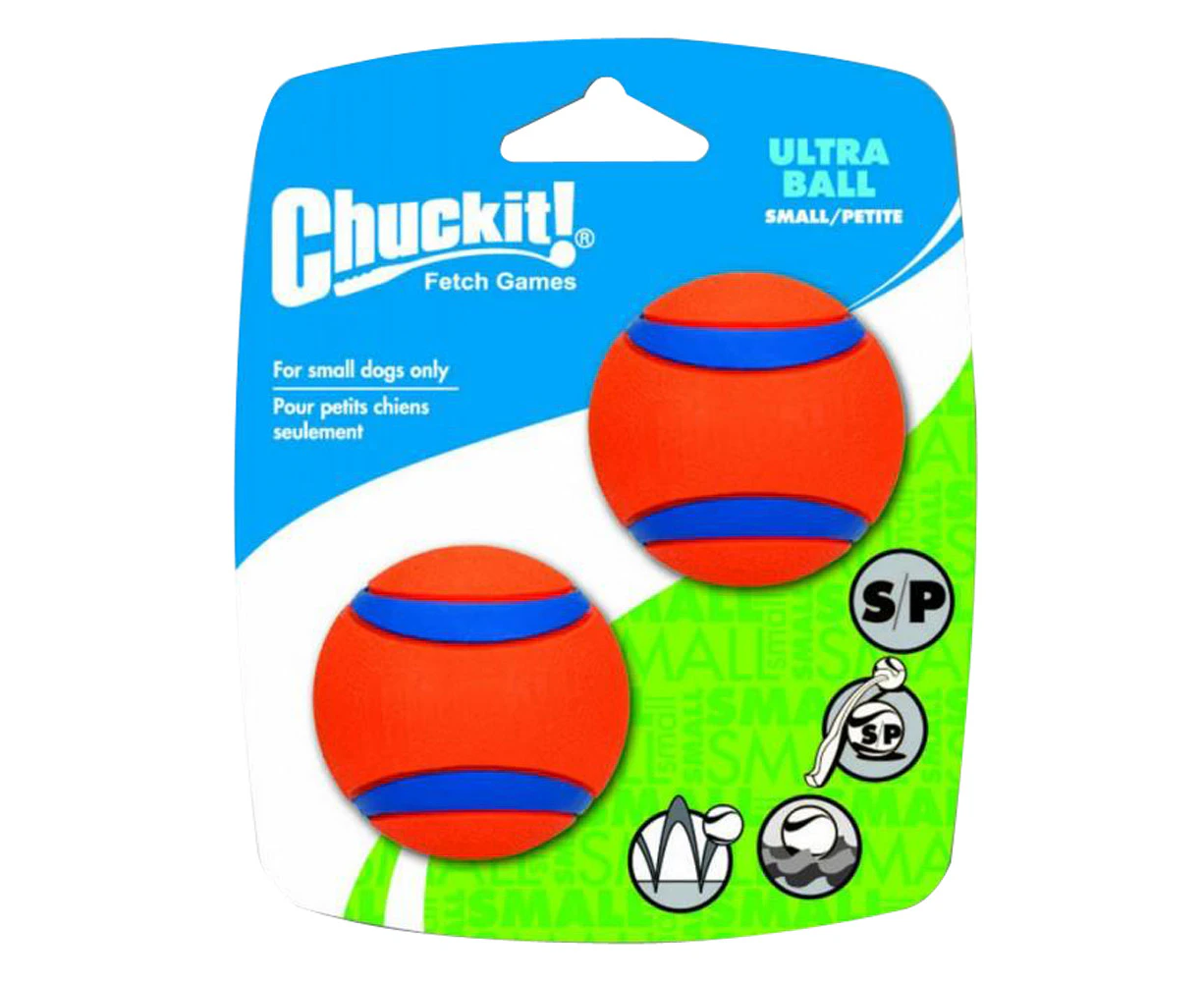 Ultra Small Chuck It Dog & Puppy Ball 2 Pack - 5cm (ChuckIt)