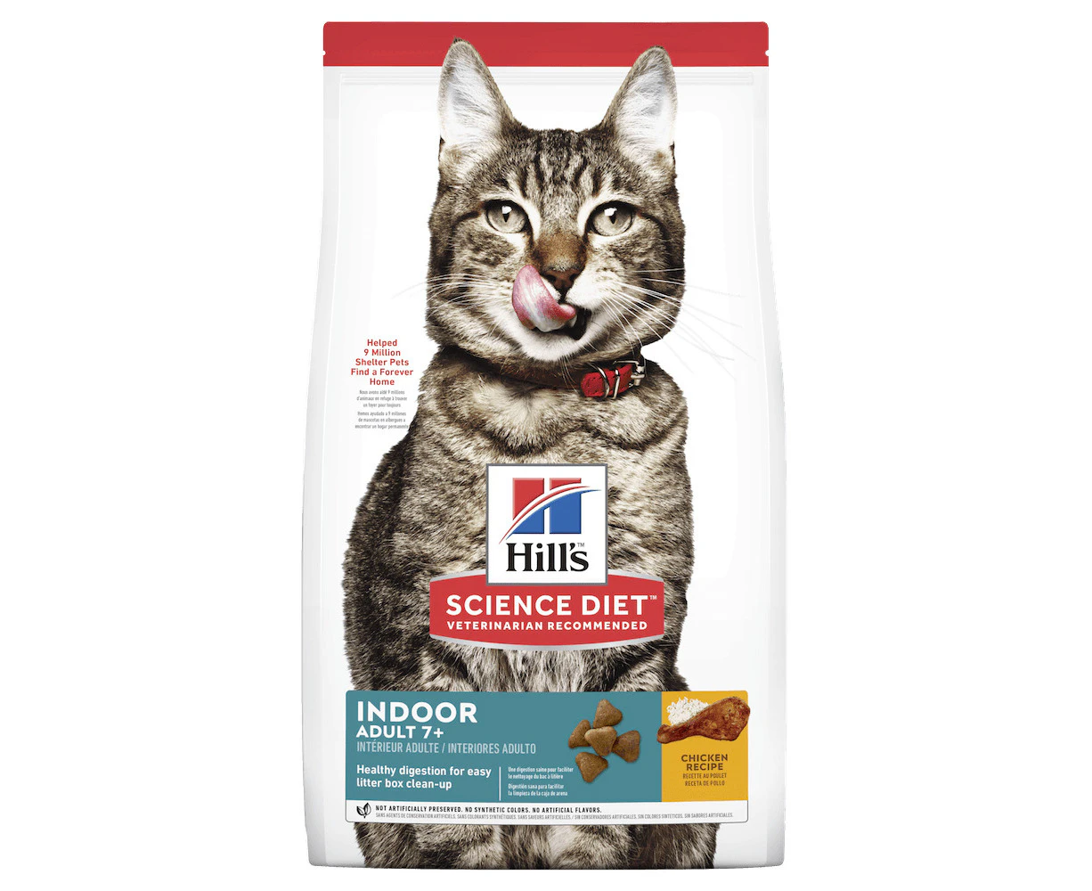 Hills Adult 7+ Indoor Dry Cat Food Chicken 3.17kg