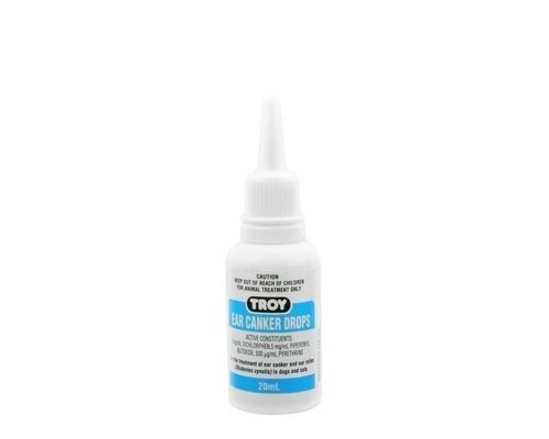 Pet Ear Canker Drops for Dogs & Cats 20ml (Troy)