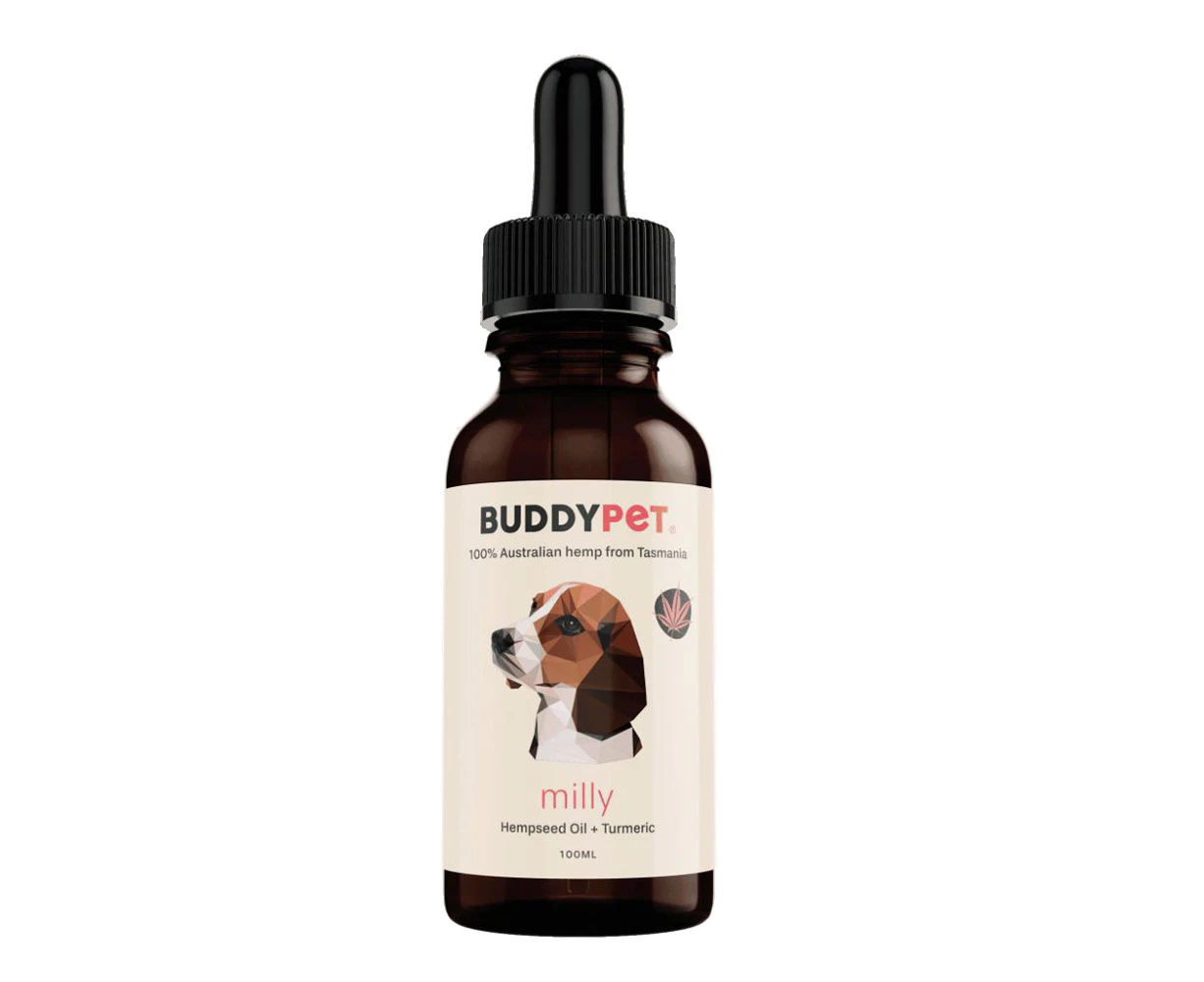 BuddyPet Milly Turmeric & Hemp Seed Oil for Health Support in Dogs 100ml