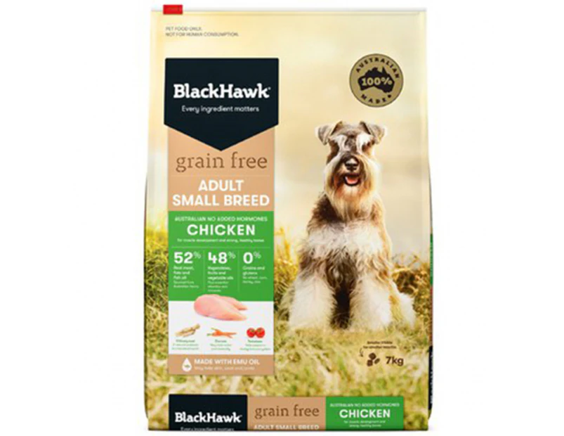 Black Hawk Grain Free Chicken Dry Dog Food for Small Breeds 7kg