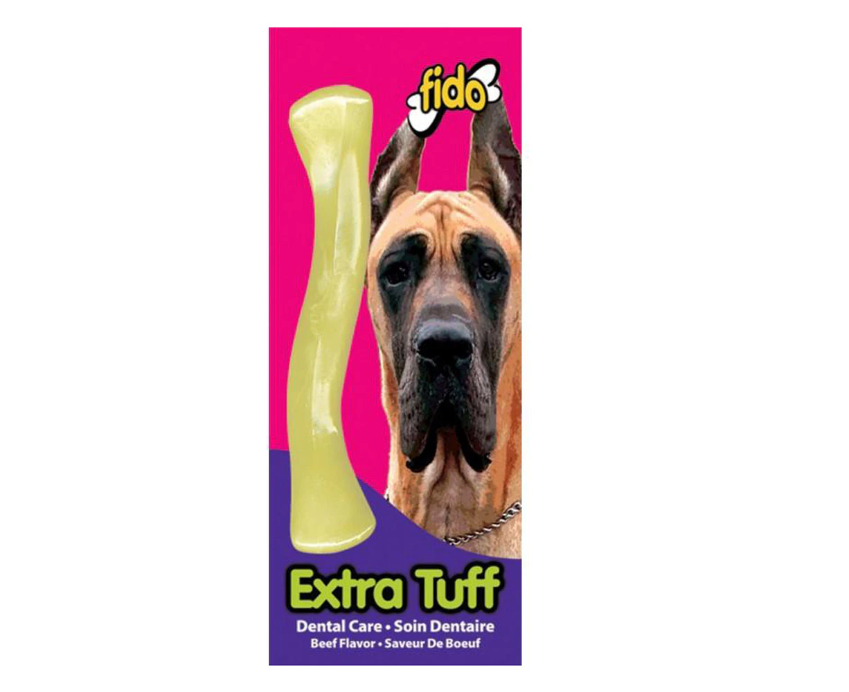 Fido Extra Tuff Bone Dog Dental Chew Toy Beef Small