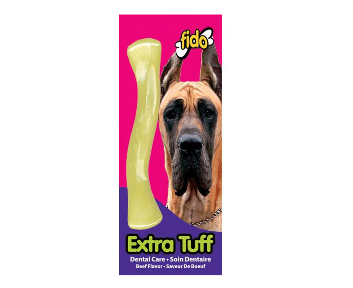 Extra Nylon Dog Tuff Bone - Beef Flavoured - Mid - 13cm - Fido