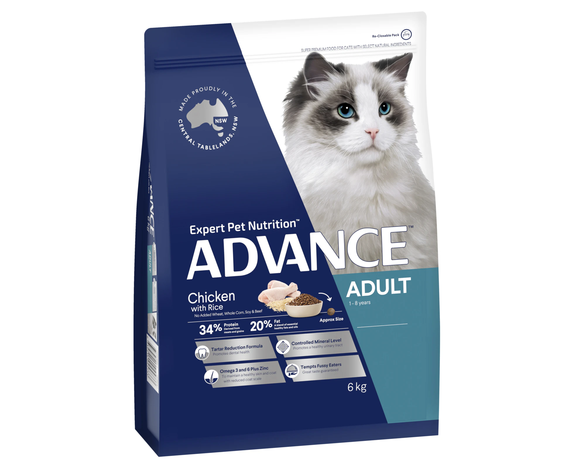 Advance - Adult Cat - (1-8) - Chicken & Rice - 6kg