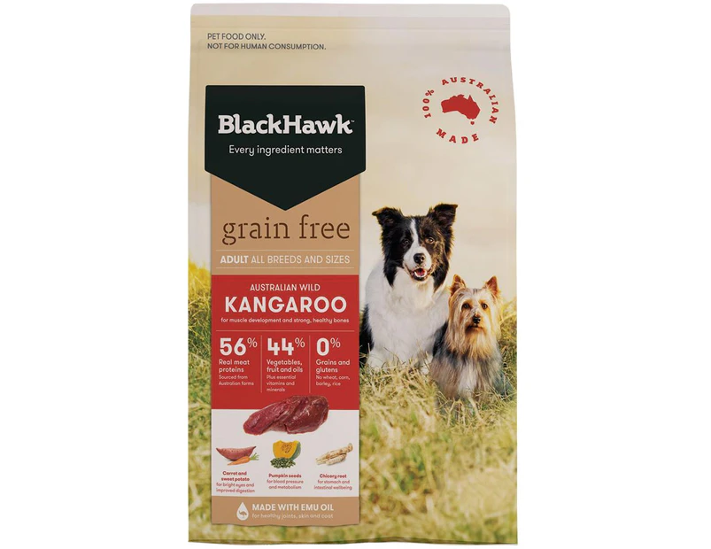 Black Hawk Adult All Breeds Grain Free Dog Food Kangaroo 15kg