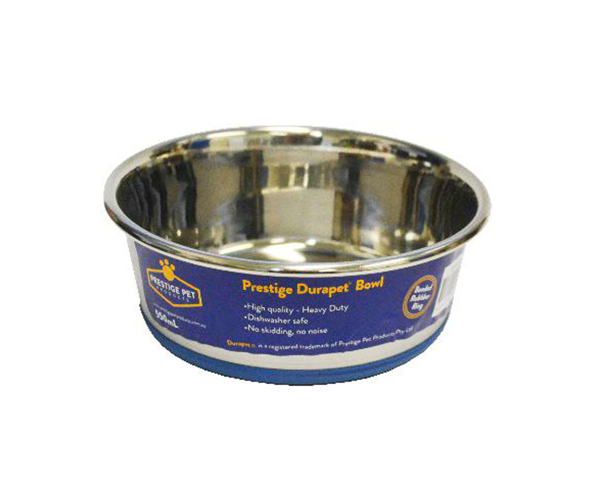 Stainless Steel 550ml Pet Bowl for Dogs & Cats Anti Skid Bottom by Durapet