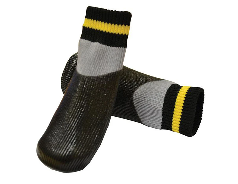 Zeez Waterproof Non-Slip Dog Socks Black 4 Pack XS