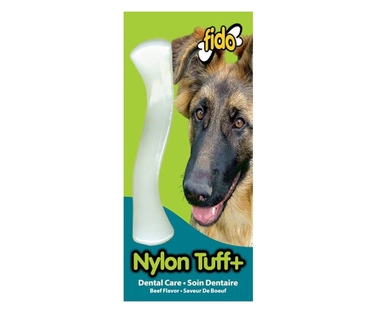 Nylon Nylon Dog Tuff+ Bone - Beef Flavoured - Medium - 16cm - Fido