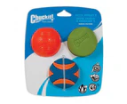 Chuckit Fetch Medley 2 Balls Dog Toy Assorted Medium 6cm 3 Pack