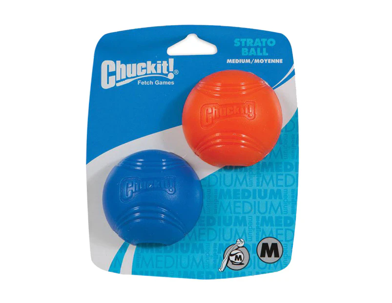 Chuckit Strato Ball Interactive Play Dog Toy Medium 2 Pack