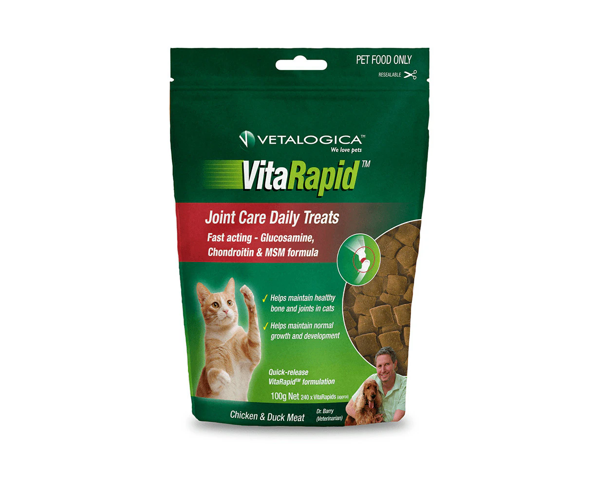 Vitarapid Joint Care Daily Cat Tasty Treats Chicken & Duck Meat 100g