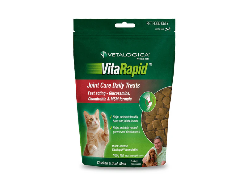 Vitarapid Joint Care Daily Cat Tasty Treats Chicken & Duck Meat 100g