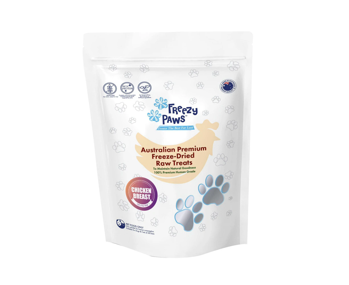 Freezy Paws Freeze Dried Chicken Breast Dog & Cat Treats 100g