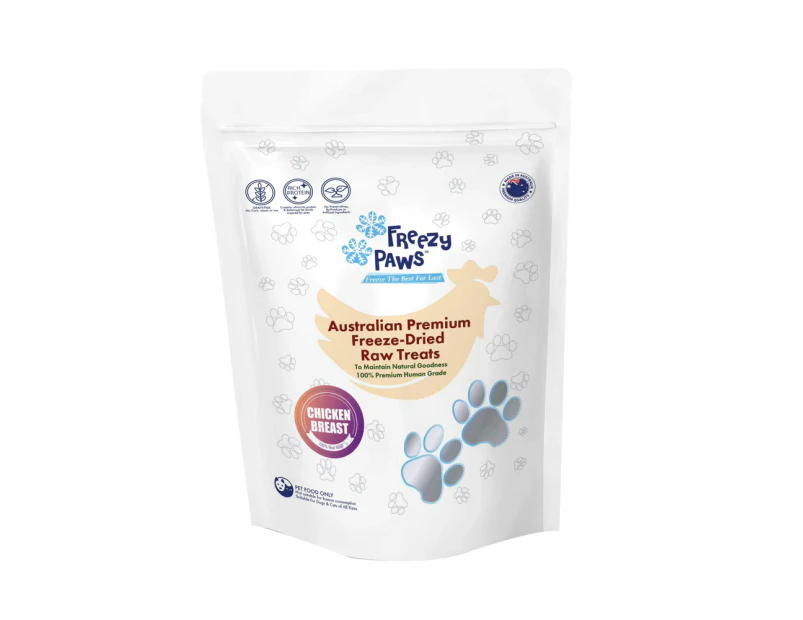 Freezy Paws Freeze Dried Chicken Breast Dog & Cat Treats 100g