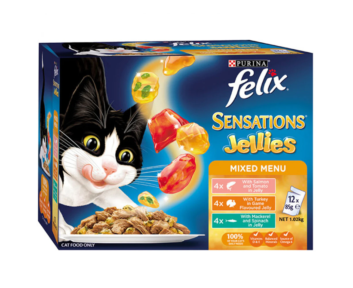 Felix Sensations Jellies Mixed Menu Cat Food 85g x 12