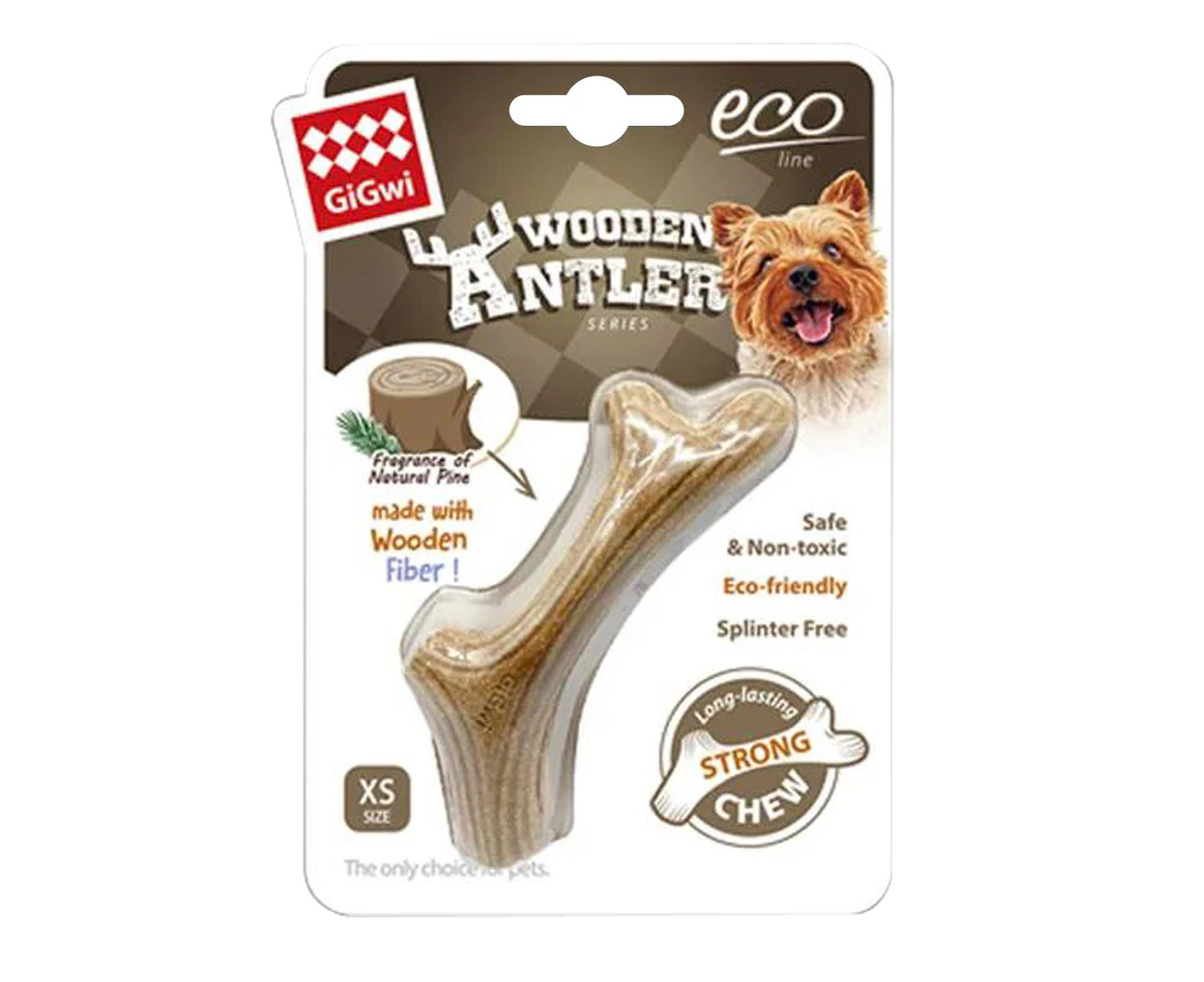 Wooden Antler X-Small 10cm Dog Chew Toy by GiGwi