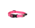 Rogz Classic Lockable Reflective Dog Collar Pink Large