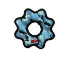 Tuffy Ultimate Gear Ring Interactive Play Dog Squeaker Toy Camo Blue - Camo Blue