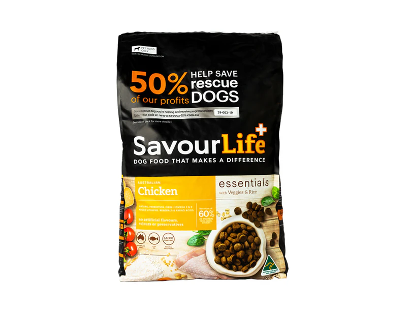 Savour Life Adult Essentials Dry Dog Food Australian Chicken 15kg