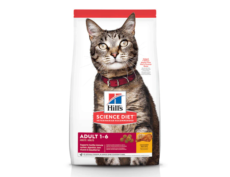 Hills Adult 1+ Optimal Care Dry Cat Food Chicken 6kg (OB**)